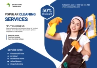 Cleaning Services Postcard template