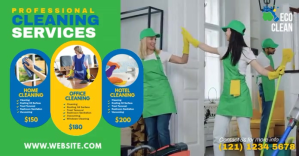 Cleaning Services Facebook Share Video template