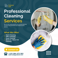 Cleaning Services Flyer — Professional Home & Office Cleaning Template | Editable Template Message Instagram