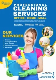 Cleaning Services Flyer Template A4