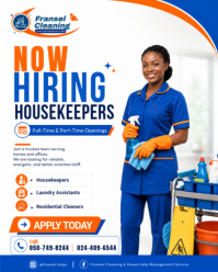 Bianco Housekeeping Job Recruitment Instagram Portrait Template