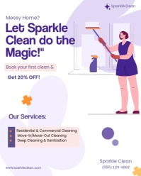 Cleaning services instagram portrait template