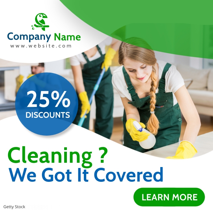 cleaning services instagram post banner adver Template PosterMyWall