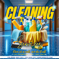 Cleaning Services  Instagram Post Instagram-opslag template