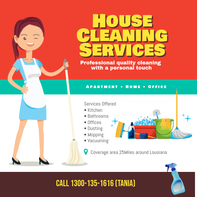 Cleaning Services Instagram Post Facebook Social Media Instagram-opslag template