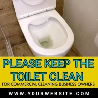 washroom cleaning flyer Logotyp template