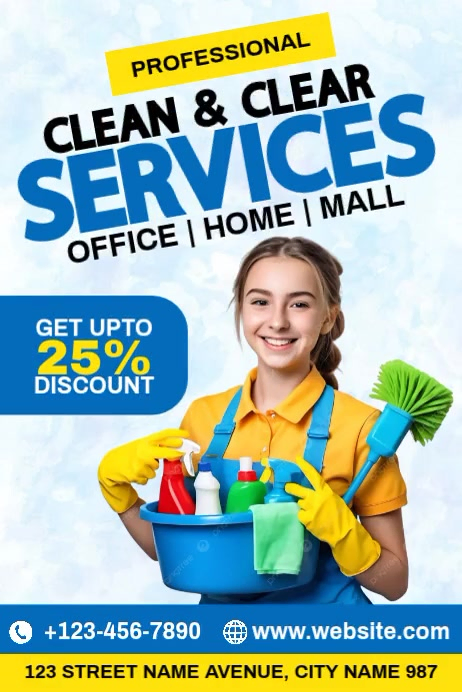 Cleaning Services Poster Template | PosterMyWall