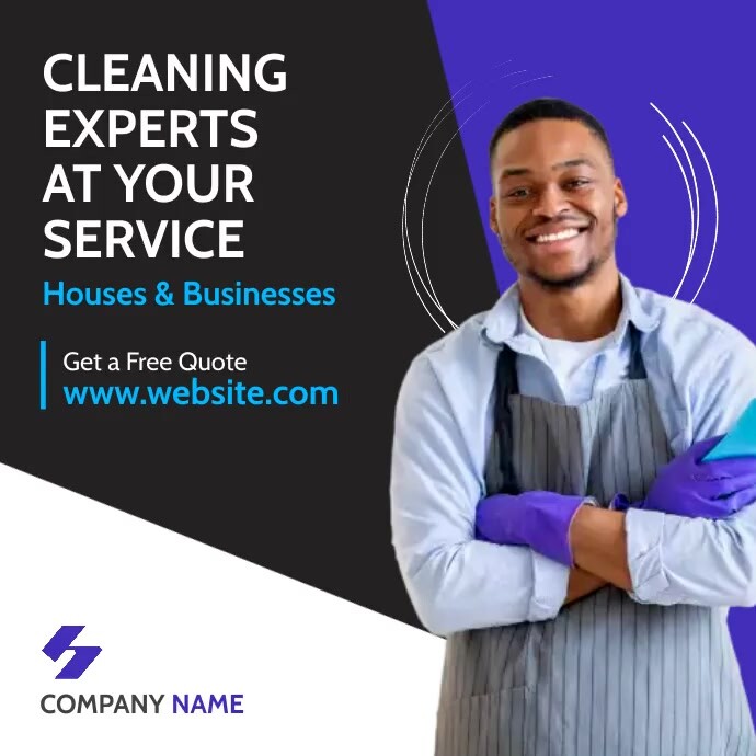 Cleaning services professional advertisement Post Instagram template