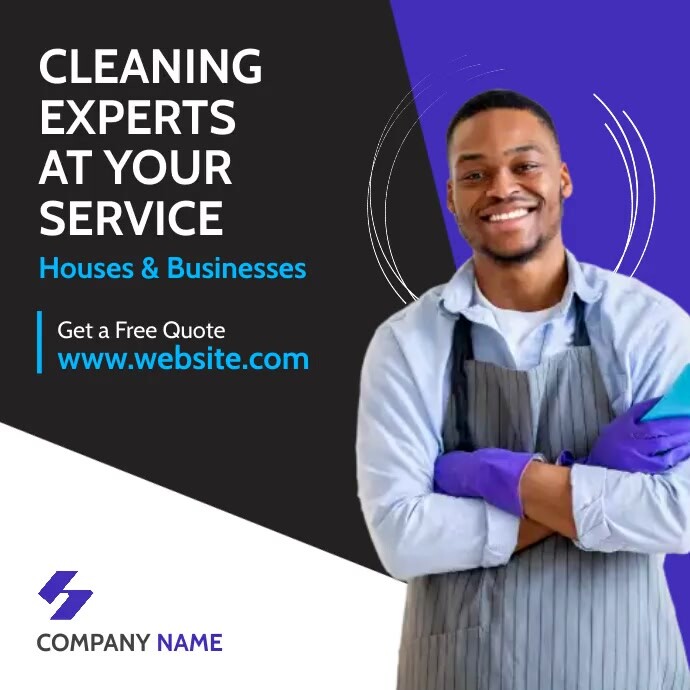 Clean Professional Add Copy of Cleaning services professional advertisement | PosterMyWall