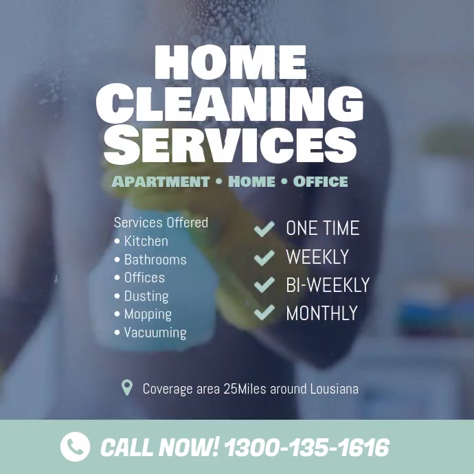 Copy of Cleaning Services Social Media Template PosterMyWall