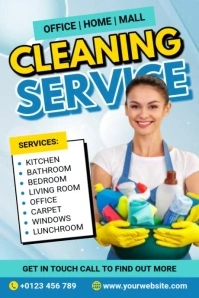 Cleaning Services Template Affiche