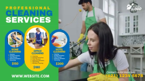 Cleaning Services Twitter Post template