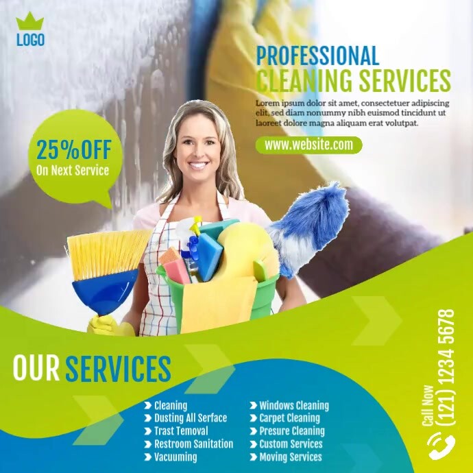 Copy of Cleaning Services Video Ad | PosterMyWall