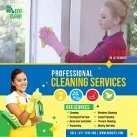 Cleaning Services Video Template สี่เหลี่ยมจัตุรัส (1:1)