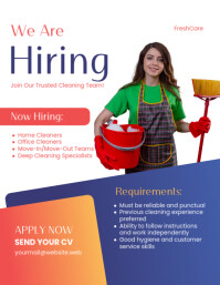 Cleaning Staff Hiring Flyer Template – Office & Home