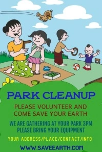 cleanup park template Poster