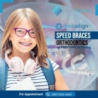 Clear Braces Video Ads Square (1:1) template