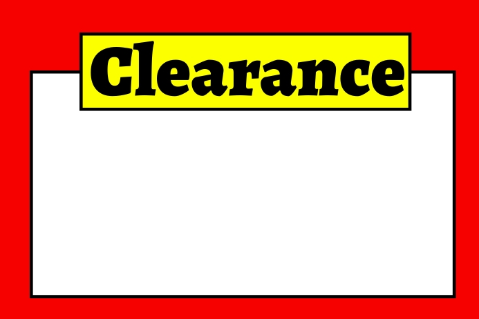 Clearance Template PosterMyWall