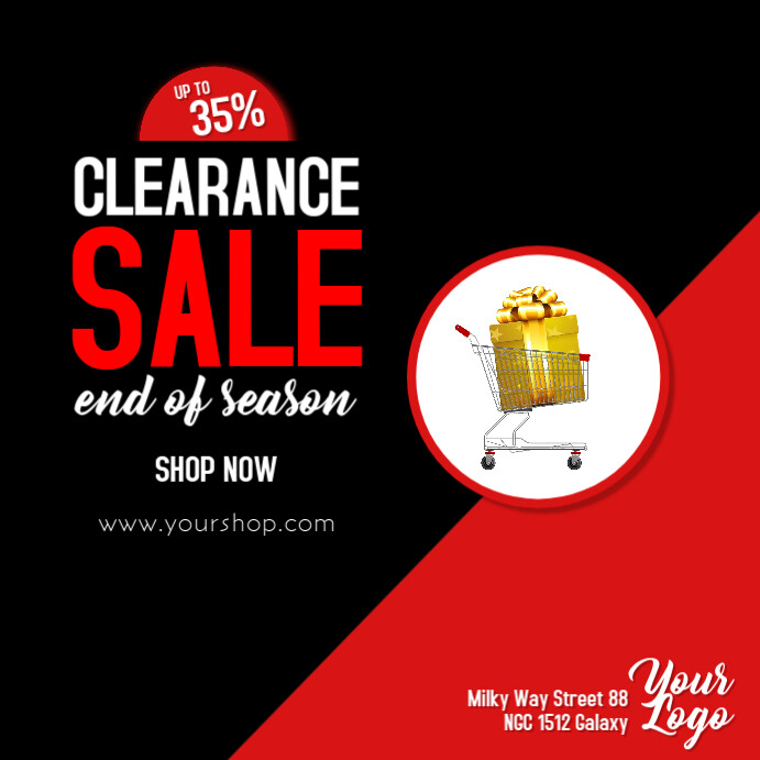 Clearance Sale Flyer Big Sell Out Season Sale Shopping Ad
