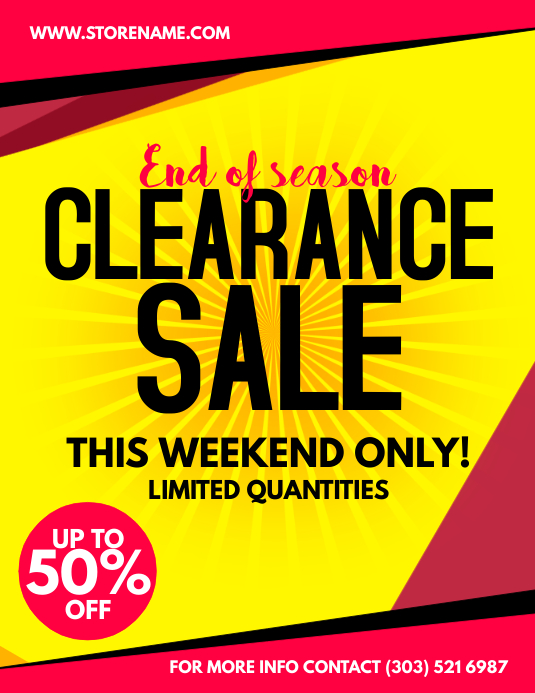 Copy of Clearance Sale Flyer PosterMyWall