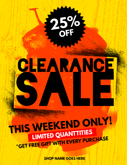 Clearance Sale Flyer Template PosterMyWall