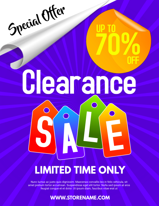 Clearance Sale Flyer Template PosterMyWall