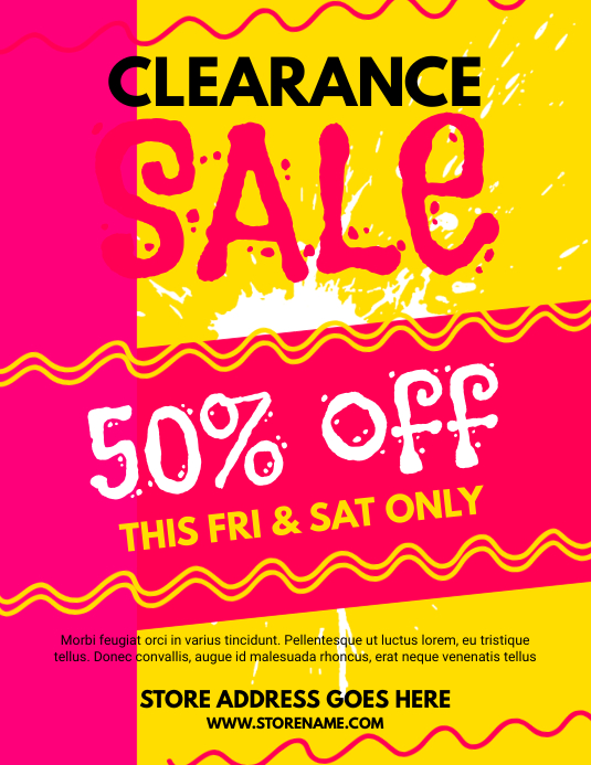 Clearance Sale Flyer Template PosterMyWall