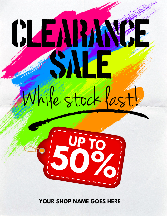 Copy of Clearance Sale Flyer PosterMyWall