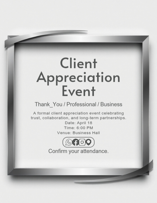 Client Appreciation Flyer Poster Templat | PosterMyWall