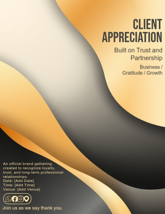 Client Appreciation Event Template | PosterMyWall