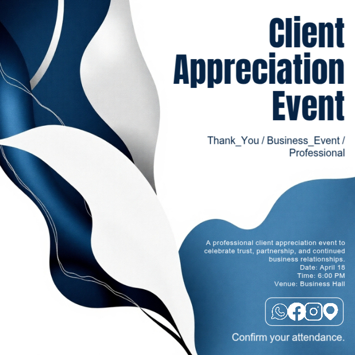 Client Appreciation Instagram Square Post Template | PosterMyWall