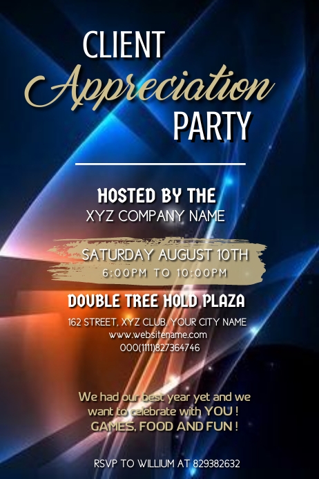 Client Apperciation Client Appreciation Event Flyer