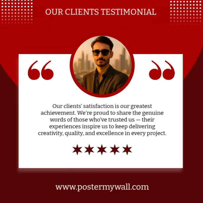 Client Testimonial Instagram Ad Template | PosterMyWall