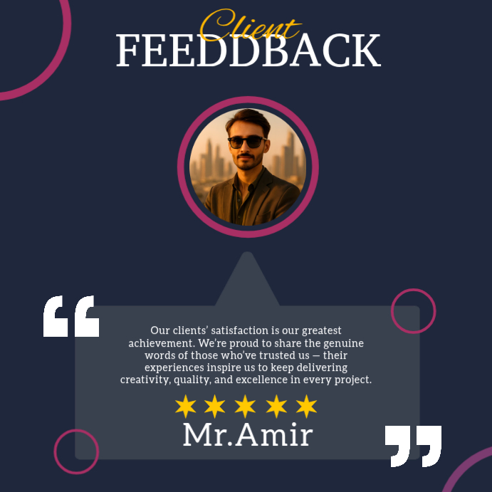 client review Post Instagram template