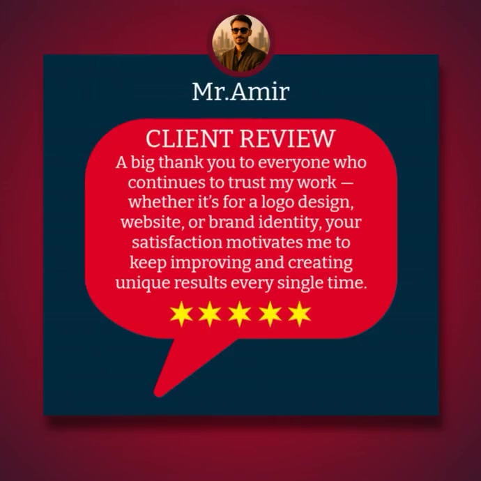 client review Instagram Post template