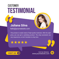 สีขาว client review online post Instagram Post Template