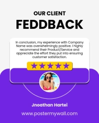 Client Review Tempalte Instagram Portrait template