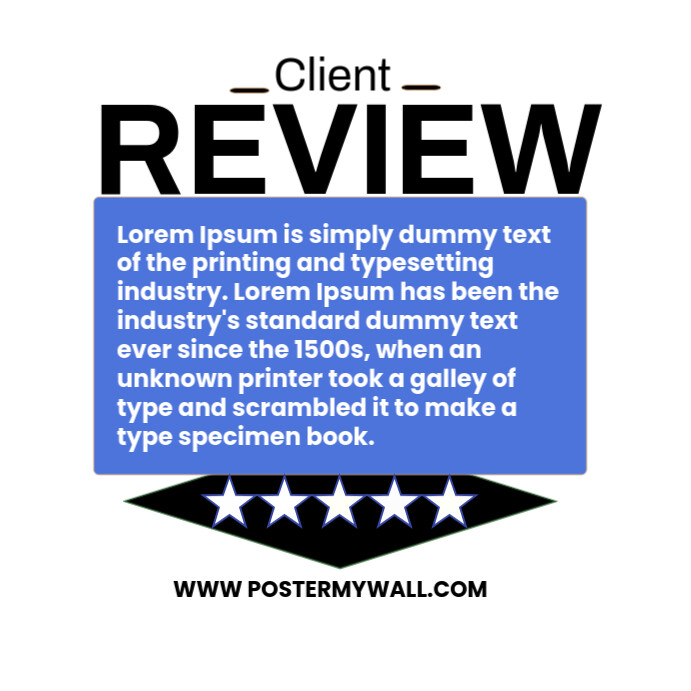 Client Review Questions Copy of CLIENT REVIEW TEMPLATE | PosterMyWall