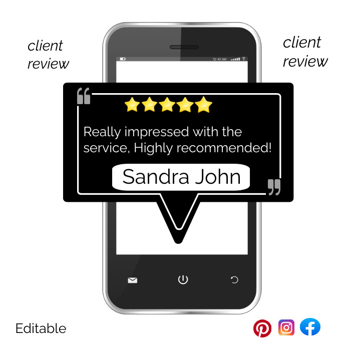 Editable Client Review Client review template | PosterMyWall