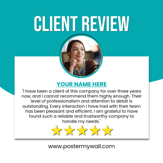 Client Review Template Instagram Post PosterMyWall