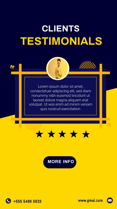 CLIENT TESTIMONIAL Template | PosterMyWall