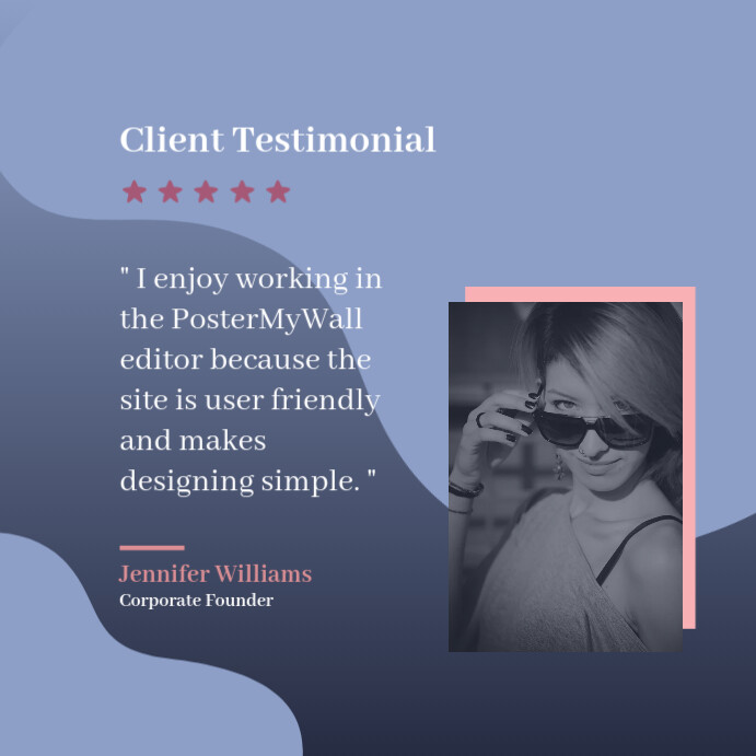 Client testimonial Template | PosterMyWall