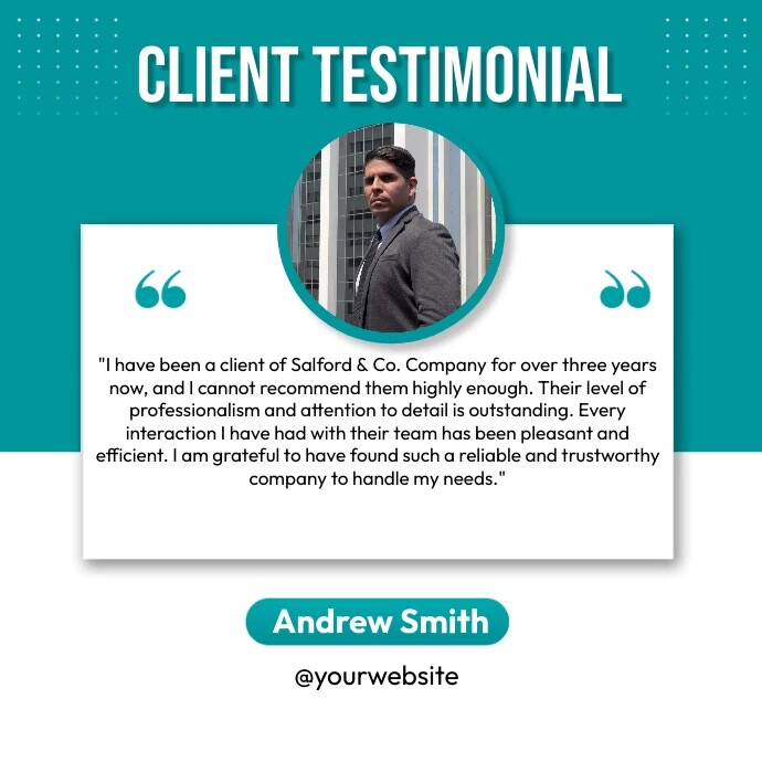 Client Testimonial Template | PosterMyWall