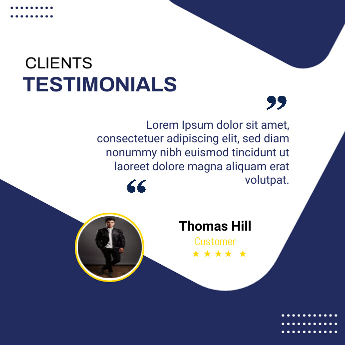 CLIENT TESTIMONIAL Template | PosterMyWall