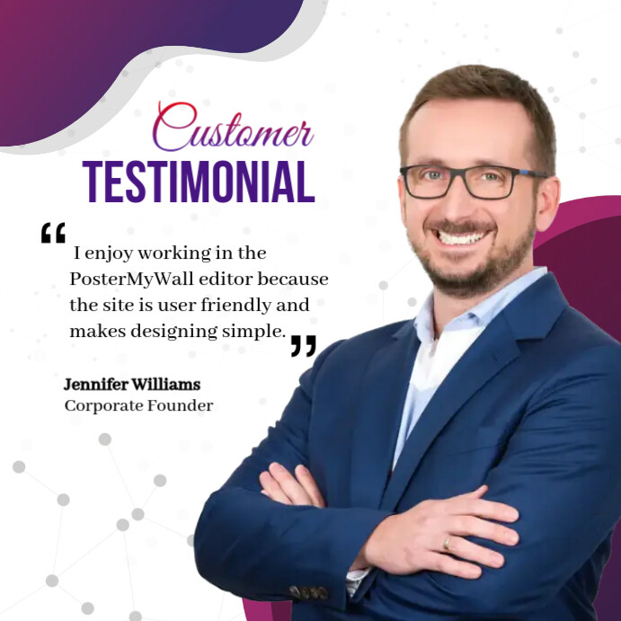 Client testimonial Template | PosterMyWall