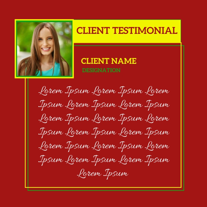 Client Testimonial Instagram free editable te Template | PosterMyWall