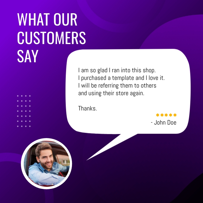 Client Testimonial Instagram post template