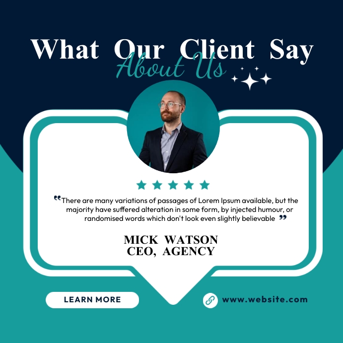 Client Testimonials Ads Template | PosterMyWall