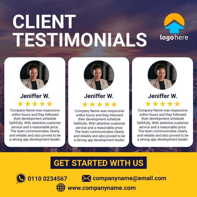 client testimonials template | PosterMyWall