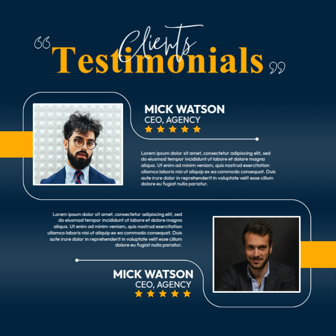 Clients Testimonials Template | PosterMyWall